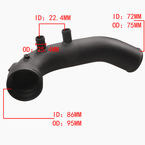 ท่ออินเตอร์คูลเลอร์สำหรับ BMW N54 E88 E90 E92 135I 335I ชุดอัพเกรดสีดำ - Product Image 4