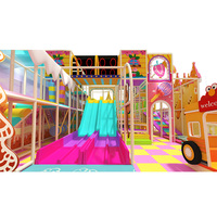Happy Play Rose Fille Carrousel Bonbons Intérieur Enfants Doux Aire De Jeux Plancher Mousse Aire De Jeu De Haute Qualité
