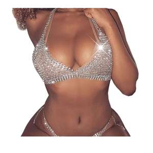 Beauté bras — soutien-gorge long, Bikini Sexy avec chaîne en strass exagéré, boîte de nuit, 2022 2022 - Product Image 1