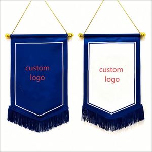 Bandera Personalizada con Logotipo de Equipo de Fútbol, Estandarte para Fanáticos del Club, Diseño Sublimado, Bandera de Poliéster con Asta de Aluminio - Product Image 1