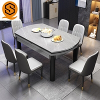 Ensemble de table à manger au design moderne, table basse, tables et chaises pour centre commercial, restaurant, magasin