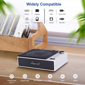 2024 nouveau <span class=keywords><strong>tourne</strong></span>-<span class=keywords><strong>disque</strong></span> Compact Rechargeable Hifi rétro lecteurs de CD portables avec haut-parleurs/Radio Fm/Mp3/Usb - Product Image 5