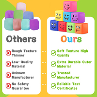 Cubes anti-stress, blocs moelleux pour tous les âges, sensation douce et non collante, cube anti-anxiété, balle à presser, plaisir sensoriel satisfaisant, jouet anti-stress