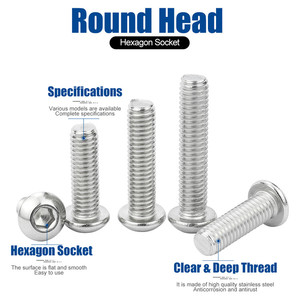 Kit de vis pour meubles en acier inoxydable, vis à tête hexagonale, vis métriques M2 M3 M4 M5 M6, boulons, écrous, norme DIN A2-70 - Product Image 3