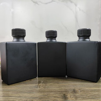 Flacon de parfum carré noir de 150 ml au design simple et élégant, portable, haute étanchéité, pour parfum et huile essentielle