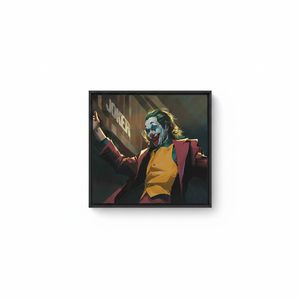 Printed Canvas Artwork: Abstract Joker Movie Wall Art,<b>BLACK</b> <b>FRAMED</b> CANVAS - Product Image 2
