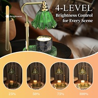 Lampu Pemanas Lilin Kaca Tinggi Dapat Disesuaikan Tanpa Api 4 Tingkat Peredupan Fungsi Timer Desain Stylish Berbagai Warna
