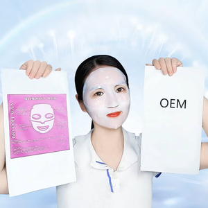 Masque en feuille de bio-collagène violet, anti-rides, raffermissant, hydratant, éclaircissant, jetable, végétalien, format voyage, marque privée, OEM - Product Image 1