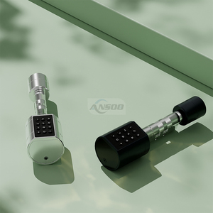 KK Tuya Smart Interior Puerta antirrobo de madera Cilindro de bloqueo de huellas dactilares Llave de aleación de aluminio Aplicación Conectividad Nube Sin agujero Cerradura TT - Product Image 5