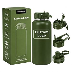 Bouteilles d'eau isothermes en acier inoxydable sous vide de 32 oz à double paroi avec logo personnalisé pour le sport et les activités de plein air – Vente en gros - Product Image 2