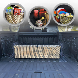 Filet de rangement en maille de coffre Filets en maille élastique avec crochets pour bagages Pickup Divider Organisateur Stockage Coffre de voiture Cargo Camion Lit Net - Product Image 5