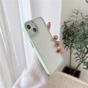 Custodia per telefono con protezione dell'obiettivo con struttura in metallo trasparente con superficie brillante per <span class=keywords><strong>iPhone</strong></span> 14 13 <span class=keywords><strong>Pro</strong></span> <span class=keywords><strong>Max</strong></span> 12 <span class=keywords><strong>11</strong></span> 7 8 Plus custodia antiurto - Product Image 2