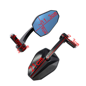Mingliangxin Rétroviseurs de moto SH-5590 en aluminium CNC universels pour montage sur guidon noir - Product Image 2