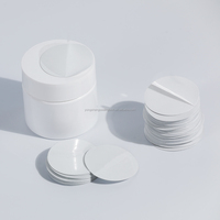 Joint d'étanchéité en feuille d'aluminium personnalisé de qualité alimentaire avec demi-étiquette à tirer facile à décoller, joint en mousse PS pour bocal à miel en plastique et bouchon de bouteille cosmétique