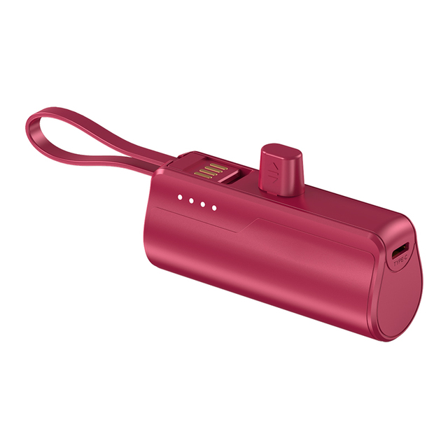 Factory Price 5000mah Portable Mini Tail Plug Power Bank Smart Lamp Display Capsule Charger With Charging Cables and Lanyard