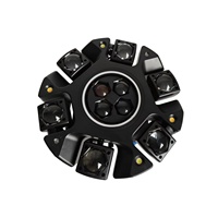 Projecteur à tête mobile MOKE 150W 4-en-1 RGBW, lumière à effets 6 bras, laser, stroboscope, DMX512, activé par le son, pour DJ, discothèque, fête, mariage