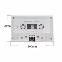 Cartes enregistrables d'anniversaire rétro pour cadeaux de festival Cassette de musique Carte de voeux d'anniversaire classique