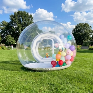 Dôme à bulles gonflable transparent en PVC avec tunnel, <span class=keywords><strong>maison</strong></span> à bulles pour enfants, pour pelouse, <span class=keywords><strong>anniversaire</strong></span>, mariage, <span class=keywords><strong>location</strong></span> avec souffleur - Product Image 2