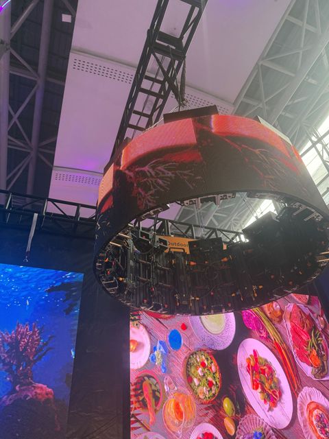 Circular Large Externo Outdoor IP65 Waterproof Led Screen Tv Led Store Club Full Color Smd Led Signage