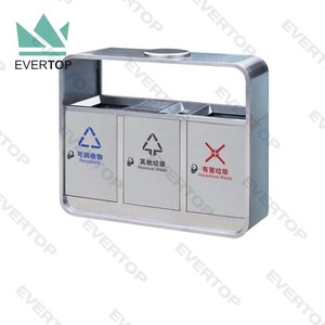 SD-80F tái chế công cộng bin 3 ngăn phân biệt Thùng rác bệnh viện chất thải tái chế Thùng rác ngoài trời có thể ba trạm - Product Image 5