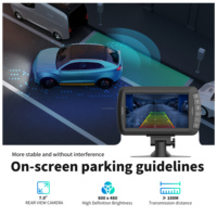 Kit de système de caméra de recul de vente chaude 7 "moniteur de recul LCD + Vision nocturne IR IP65 caméra de recul étanche