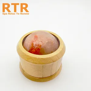 Adult Spa Sauna Care Natural Crystal Ball Salt Body Wash Beauty Massage Salt Soap Himalayan Salt Ball Ionizing Rock Ball Roller