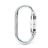 Mousqueton multifonctionnel durable avec verrouillage à vis, mousqueton d'escalade