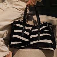 Sac bandoulière en cuir à imprimé animal motif cheval, sac à main en cuir véritable pour femme avec longue bandoulière