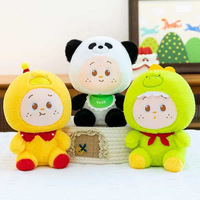 Boneka Hewan Lucu Kostum Hewan Kawaii Boneka Hewan Silang Dinosaurus Bebek Panda Mainan Boneka Lembut untuk Hadiah Ulang Tahun Anak Perempuan6