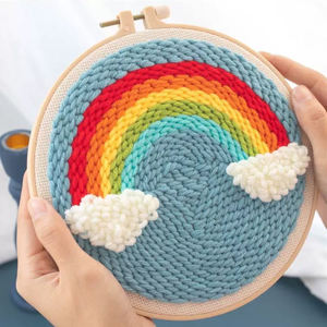 Regalos <span class=keywords><strong>de</strong></span> Navidad niño DIY hilo tejer Manual <span class=keywords><strong>bordado</strong></span> punzón aguja <span class=keywords><strong>Kit</strong></span> <span class=keywords><strong>completo</strong></span> para principiantes - Product Image 5