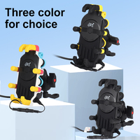 Chargeur sans fil 15W TYPE-C 30W support de téléphone moto à huit griffes amortisseur support de téléphone vélo support de téléphone moteur support d'équitation