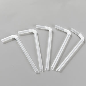2024 di alta qualità monouso plastica trasparente piegata cannucce PP latte tè vendita calda cannucce - Product Image 3