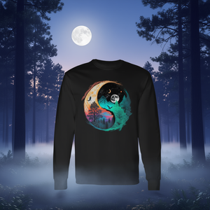 T-shirt à manches longues avec symbole Yin Yang du Taoïsme et motif Taijitu naturel pour promotions - Product Image 3