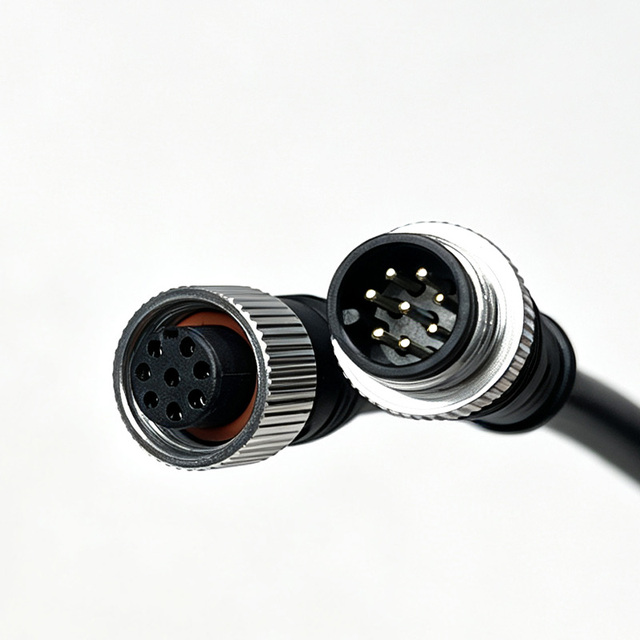 Custom M12 a Code 8 Pin Multi-sensor Signal Cable PLC Distributed IO Module Wire Waterproof Industrial Sensor Connection Cable