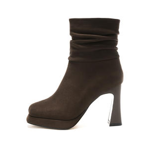 All'ingrosso stivali corti da <span class=keywords><strong>donna</strong></span> alla moda <span class=keywords><strong>eleganti</strong></span> con cerniera tacchi alti stivali alla caviglia da <span class=keywords><strong>donna</strong></span> - Product Image 6