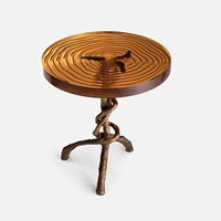 Tables d'appoint en métal de qualité supérieure avec un style artisanal, pieds robustes et plateau lisse pour les maisons modernes