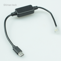 Convertidor Serial USB C a RJ12 6P6C, Cable de Consola UART TTL RS232, CP2102