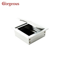Œillets de câble carrés en aluminium, accessoire de protection pour table d'ordinateur, bureau, meubles de bureau, pièces