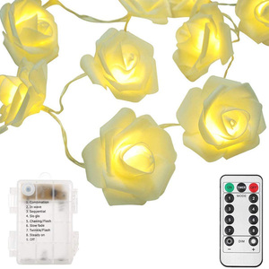 HIPIE 1,5/2/3/4M LED Simulations-Rosengirlande Feenhafte Hängelichter Blütenlampe USB- oder Batteriebetrieben für den Valentinstag - Product Image 5