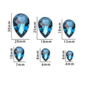 Großhandel Wassertropfen-Kristallrhinestones 10*14mm Pointback Fancy Stone Glasperlen für Nagelkunst und Kleidung - Product Image 2