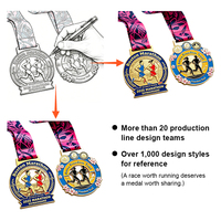 Médaille sportive personnalisée en alliage de zinc moulé sous pression pour boxe, football, basketball, karaté, gravée, médailles sportives personnalisées