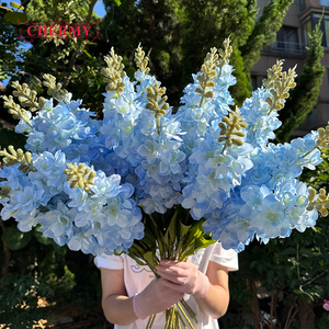 DC082 Fleur artificielle de <span class=keywords><strong>delphinium</strong></span> à tige unique en soie, longue tige, pour arrangement floral de mariage - Product Image 1