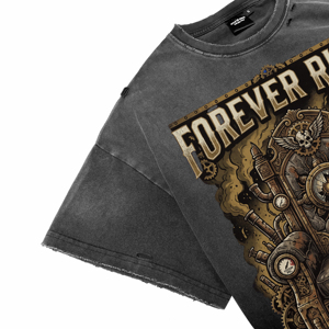 T-shirts Homme Personnalisés à Manches Courtes, Effet Délavé et Vieilli, Respirants, Vintage, Coupe Oversize, Col Rond, Impression DTG Motif Trône, en Coton, Style Streetwear - Product Image 3