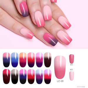 Salon Oem Odm Toptan Satış Sadece Perakende Yok Uv Led Sökülebilir Doğal Sıcaklık Değiştiren Tırnak Jeli 12 Renk Termal Değişen Jel - Product Image 5