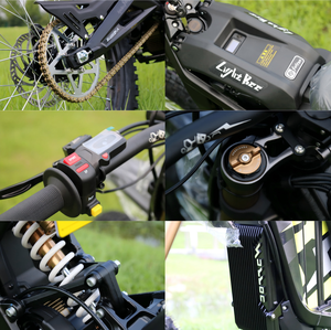 Moto tout-terrain électrique Sur Ron 8 kW pour adultes, modèles 2025, coloris vert/bleu/noir/violet - Product Image 6