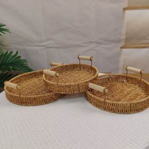 Keranjang Penyimpanan Bunga Jamur Kustom untuk Dekorasi Rumah, Piknik, Anti Air, Rotan, Cucian, Buah, Camilan, Roti, Bentuk Lingkaran, Personalisasi - Product Image 6