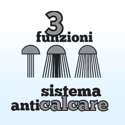 Doccetta manuale Luxor 150mm a 3 getti anti-calcare, accessorio premium per box doccia - Product Image 3