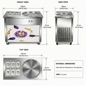 Kit de Bandeja para Helado Blanco, Máquina para Hacer Helado Enrollado, Máquina para Hacer <span class=keywords><strong>Mochi</strong></span>, Máquina Pre-Roll, Máquina para Hacer Yogur Suave - Product Image 3