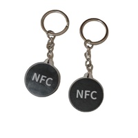 Llavero Acrílico Transparente NFC con Chip NTAG213, Mini Etiqueta Impermeable para Tarjetas de Visita, Control de Acceso, Personalizable