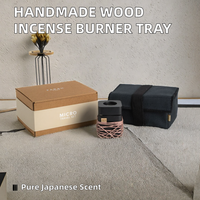 Plateau brûleur d'encens en bois de pin fait main, écologique, 100% naturel, design unique, pour Bakhoor Fleur d'Oranger - Vente en gros